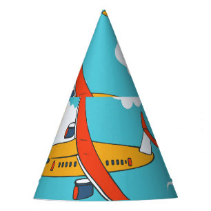 Chapeaux De Fêtes Avions et nuages, arrière-groupe sans soudure pour