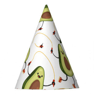 Chapeaux De Fêtes Avocado Fitness : Motif Vintage mignon