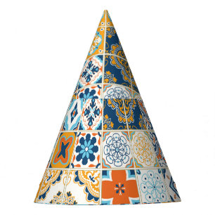 Chapeaux De Fêtes Azulejo Tuiles portugais : Multicolor Vintage