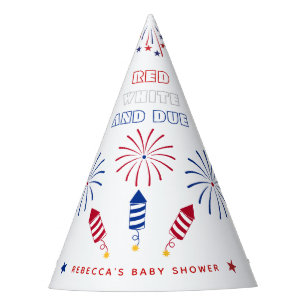 Chapeaux De Fêtes Baby shower Red White 4 juillet pétards