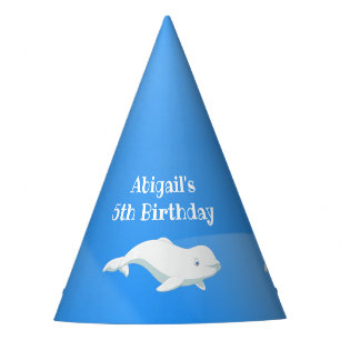 Chapeaux De Fêtes Baleine béluga personnalisée Anniversaire de l'océ