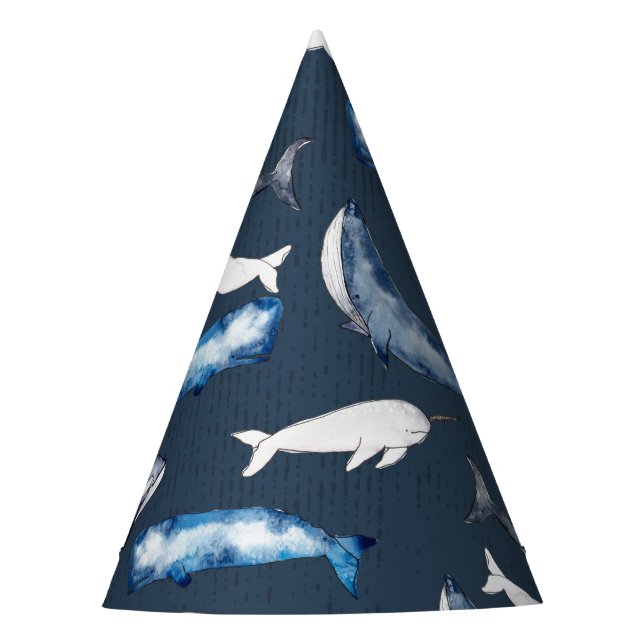 Chapeaux De Fêtes Baleines aquarelles (Devant)