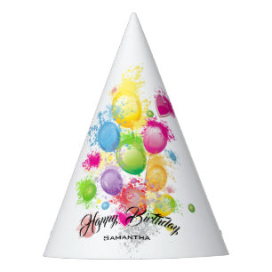 Chapeaux De Fêtes Balloons d'anniversaire de Color Splash