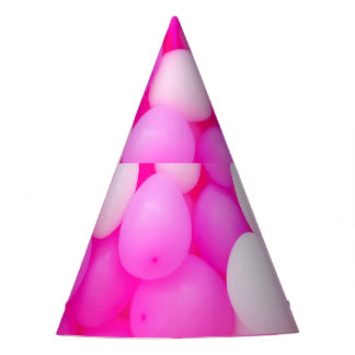 Chapeaux De Fêtes Balloons Roses Festive Design Arrière - plan.