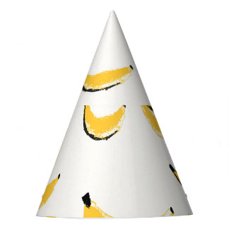 Chapeaux De Fêtes Bananes dessinées à la main, motif sans couture él