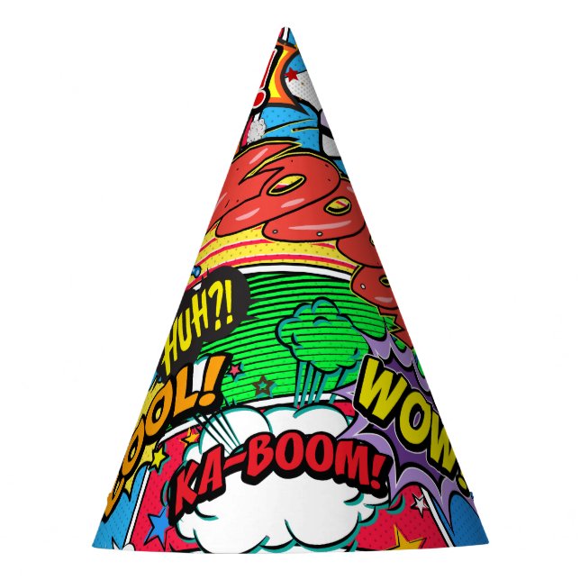 Chapeaux De Fêtes Bande dessinée Superhero fête d'anniversaire (Devant)