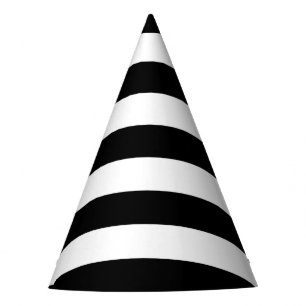 Chapeaux De Fêtes Bandes noires et blanches, Motif rayé, Lignes