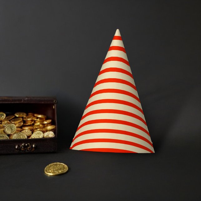 Chapeaux De Fêtes Bandes rouges et crème (Créateur téléchargé)