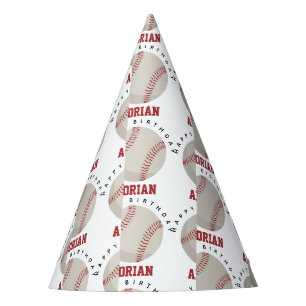 Chapeaux De Fêtes Baseball Sports Anniversaire fête Nom personnalisé