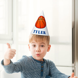 Chapeaux De Fêtes Basketball Ball Enfants Nom Anniversaire