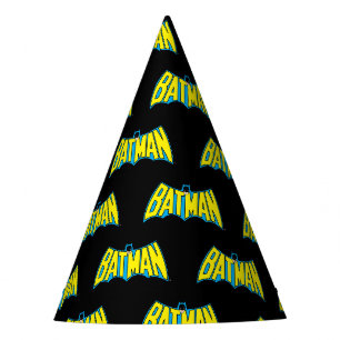 Chapeaux De Fêtes Batman   Logo Vintage bleu jaune