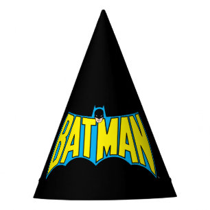 Chapeaux De Fêtes Batman   Logo Vintage bleu jaune