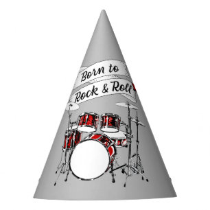 Chapeaux De Fêtes Batterie Née à Rock & Roll Drummer Musicien Rocker