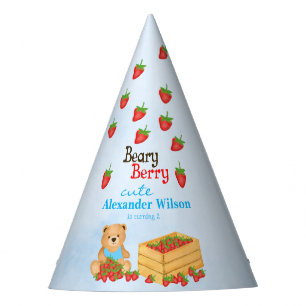 Chapeaux De Fêtes Beary Berry Cute Cub Fraises Anniversaire