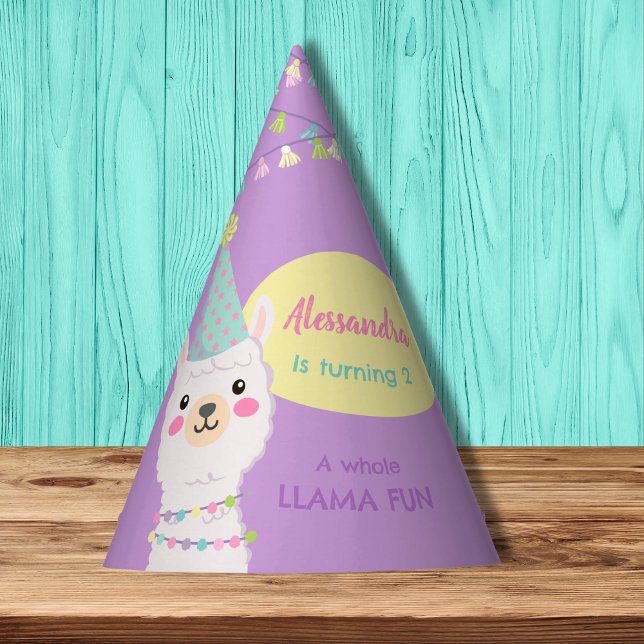 CHAPEAUX DE FÊTES BEAU PASTEL COULEURS LAMA ANNIVERSAIRE (Créateur téléchargé)