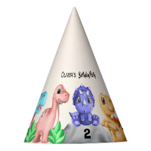 Chapeaux De Fêtes Bébé adorable Dinosaures Anniversaire
