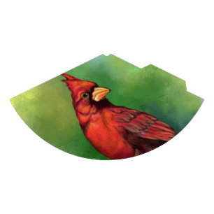 Chapeaux De Fêtes Belle peinture d'oiseaux du Cardinal rouge du Nord