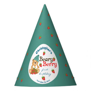 Chapeaux De Fêtes Berry First Beary First Birday Strawberries Cub