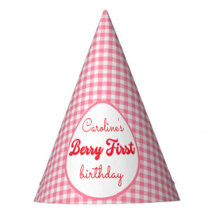 Chapeaux De Fêtes Berry Sweet Strawberry 1er fête d'anniversaire