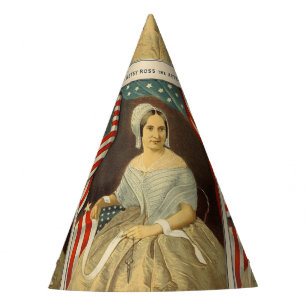 Chapeaux De Fêtes Betsy Ross Premier drapeau américain Portrait Vint