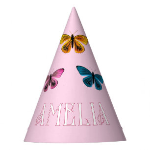 Chapeaux De Fêtes Beurre rose mignon Nom de la fille Anniversaire