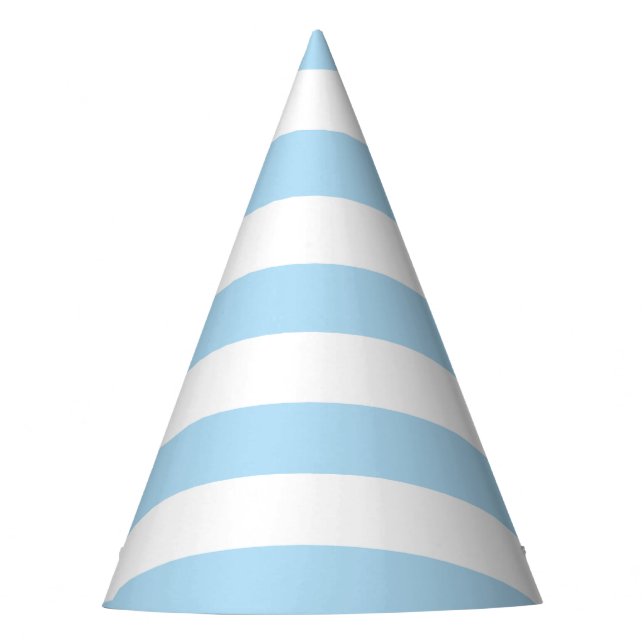 Chapeaux De Fêtes Bleu, Blancs, Motif rayé (Devant)