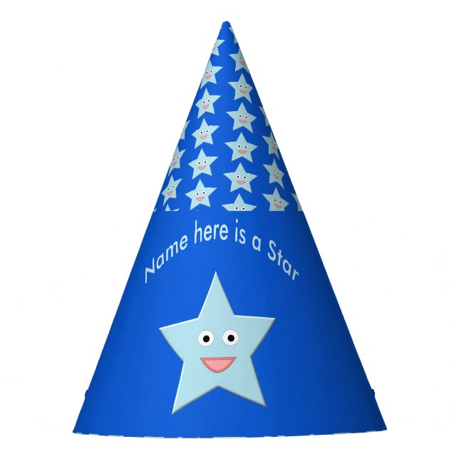 Chapeaux De Fêtes Bleu clair Celebration Star Personnalisé Casquette (Devant)