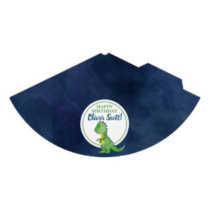 Chapeaux De Fêtes Bleu et Vert Dinosaur Boy Anniversaire