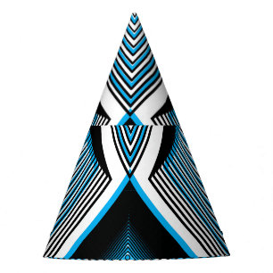 Chapeaux De Fêtes Bleu géométrique : Revêtement Vintage lumineux