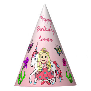 Chapeaux De Fêtes Blonde Fairy and Unicorn Birthday Casquette