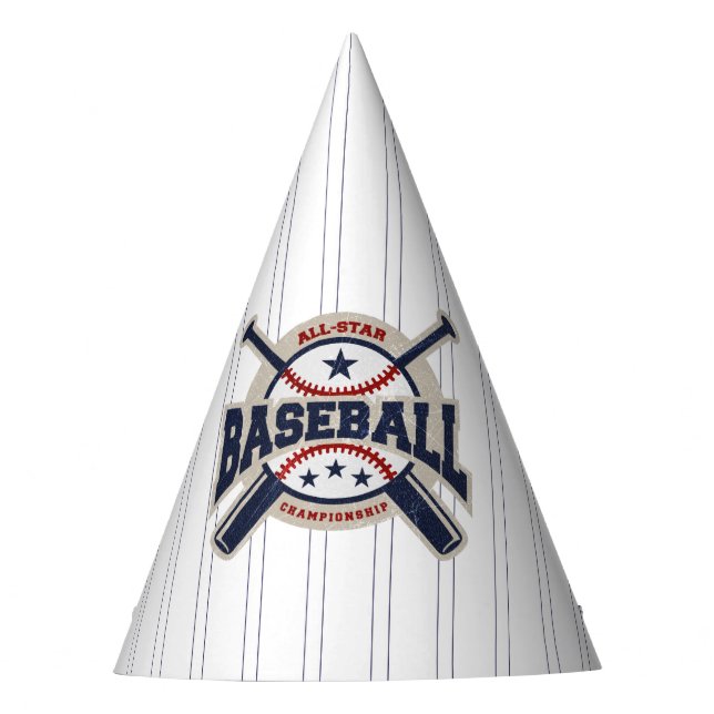 Chapeaux De Fêtes Blue All Star Sport Baseball fête d'anniversaire (Devant)
