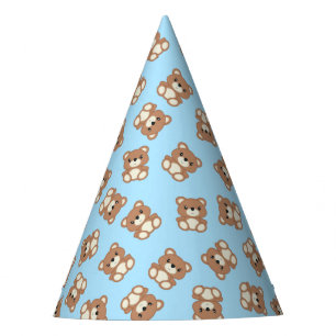 Chapeaux De Fêtes Blue Teddy Bear Birthday Party