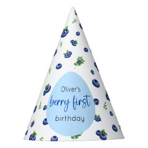 Chapeaux De Fêtes Blueberry 1er anniversaire Berry First