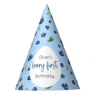 Chapeaux De Fêtes Blueberry 1er anniversaire Berry First