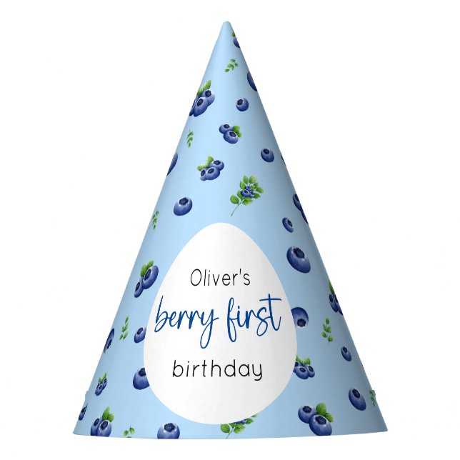 Chapeaux De Fêtes Blueberry 1er anniversaire Berry First (Devant)