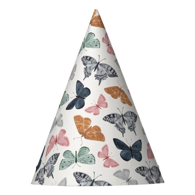 Chapeaux De Fêtes Boho Butterfly Enchanted Garden Anniversaire (Devant)