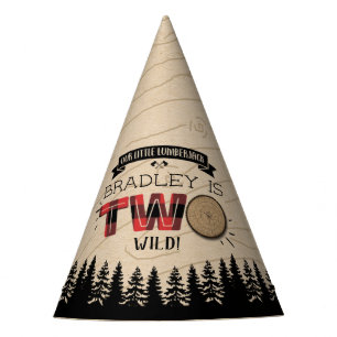 Chapeaux De Fêtes Bois de bûcheron à plaies rustiques 2e anniversair