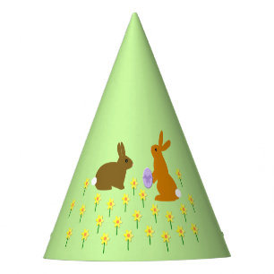 Chapeaux De Fêtes Bonnets de Pâques et jonquilles