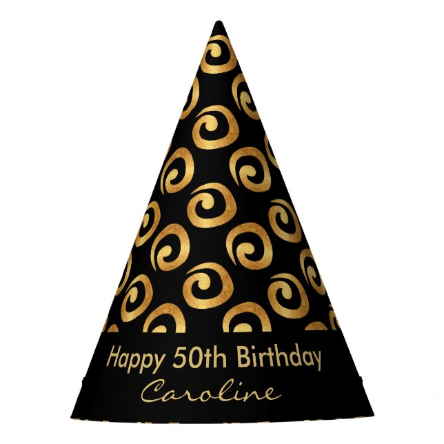 Chapeaux De Fêtes Boucles d'or 50e anniversaire (Devant)