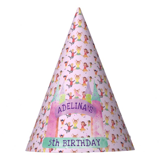 Chapeaux De Fêtes Bounce House Jump Jouer Gymnastique Anniversaire d (Devant)