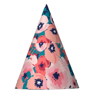 Chapeaux De Fêtes Bouquet floral aquarelle : pivoines Vintages.