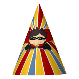 Chapeaux De Fêtes Boy's Superhero Theme Comic Book Anniversaire