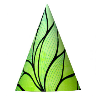 Chapeaux De Fêtes Bright Green Hues Creative Leave Motif