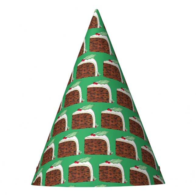 Chapeaux De Fêtes British Christmas Cake Slice Festive Gastronomie d (Devant)