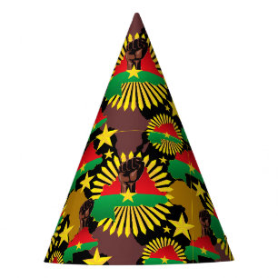 Chapeaux De Fêtes Burkina Faso Carte, drapeau et première révolution
