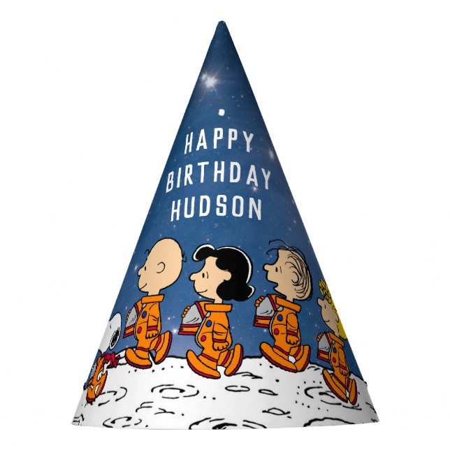 Chapeaux De Fêtes cacahuètes | Anniversaire de l'espace (Devant)