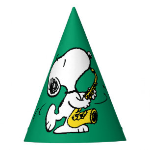 Chapeaux De Fêtes cacahuètes   Lecteur Snoopy Saxophone