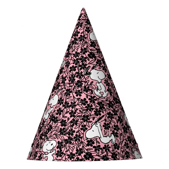 Chapeaux De Fêtes cacahuètes | Snoopy Flower Vine Motif (Devant)