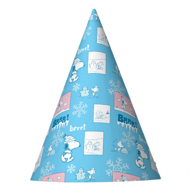 Chapeaux De Fêtes cacahuètes | Snoopy Snow Day Motif (Devant)
