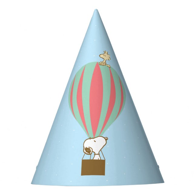 Chapeaux De Fêtes cacahuètes | Snoopy & Woodstock Hot Air Balloon (Devant)